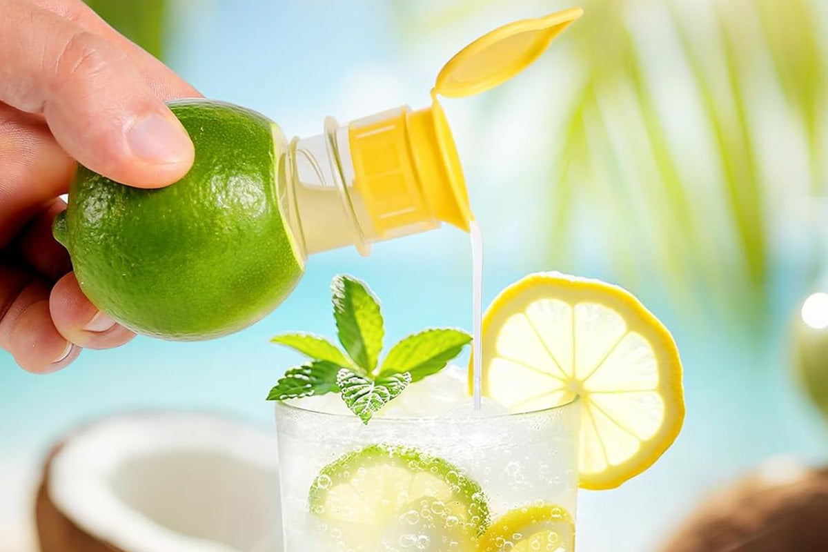 2Pcs Lemon Squeezer Screw Top Portable Citrus Juicer for Lemon Lime Orange