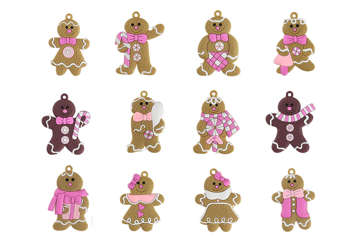 12PCS Gingerbread Man Christmas Decoration For Tree Hanging Pendant For Christmas Tree