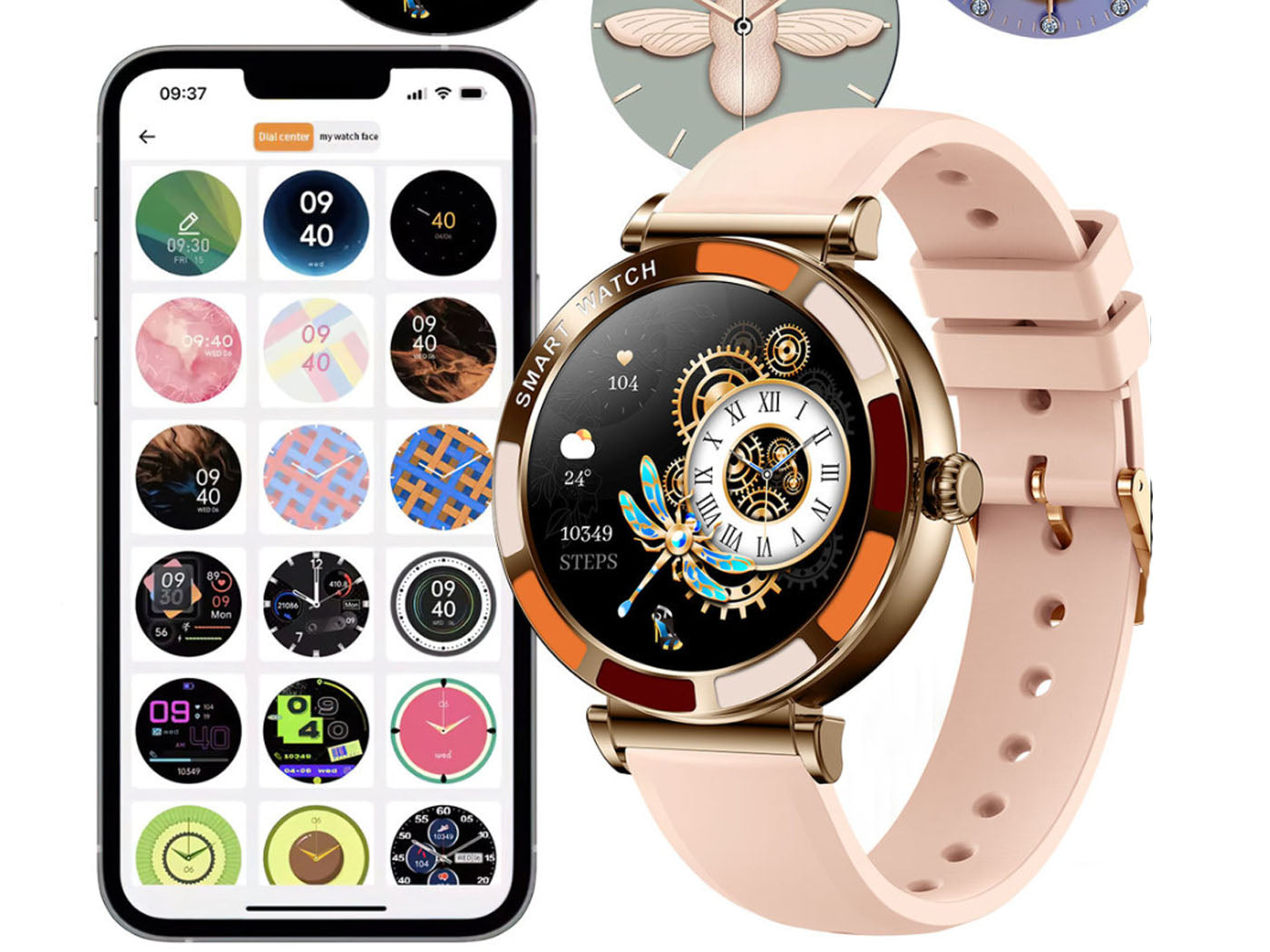 Women's Bluetooth Smart Watch IP67 Waterproof Smartwatch with 100+Sports Modes
