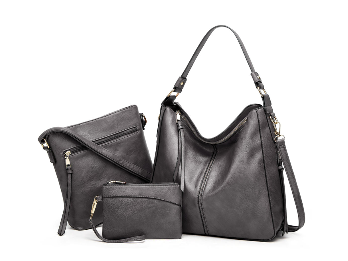 Leather Handbags Shoulder Bag and Purse Set for Women Gifts