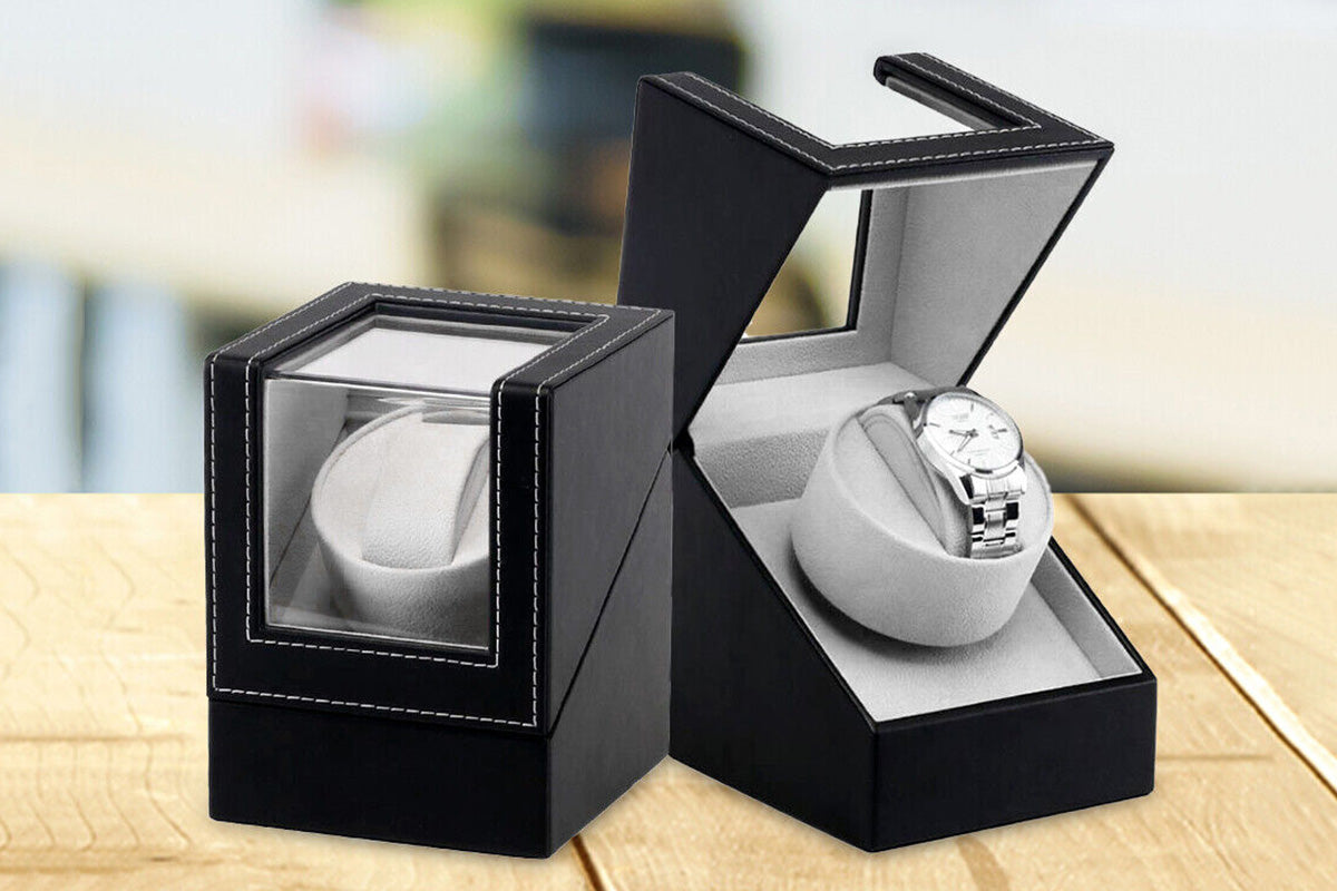 Automatic Watch Winder PU Leather Storage Display Box