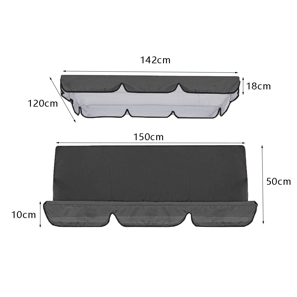 Waterproof Swing Canopy Replacement Swing Seat Sun Shade Cover with Seat Cover