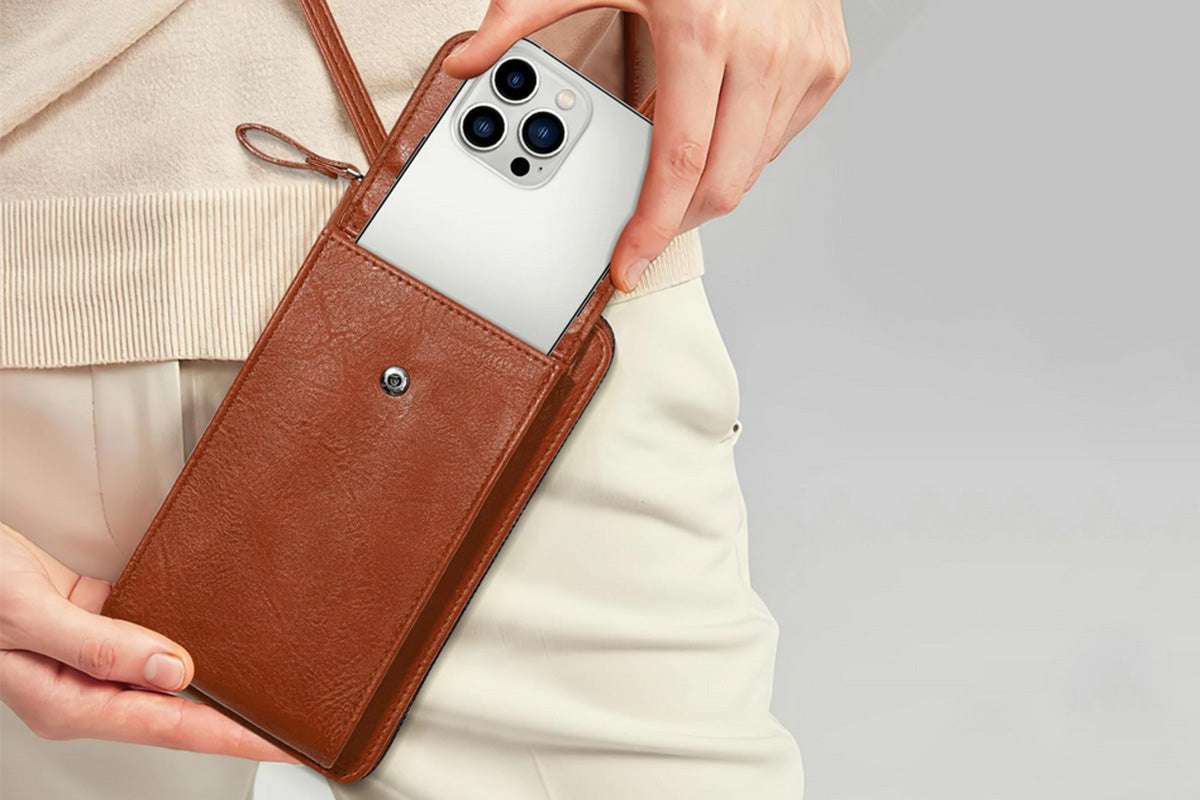 PU Leather Women Pouch Bag Mobile Phone Bag Crossbody Purse Wallet Shoulder Bag