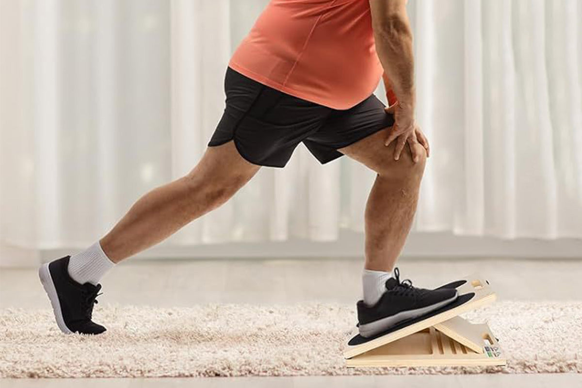 5 Angle Adjustable Calf Stretcher Slant Board Wood Balance Board for Home Gym