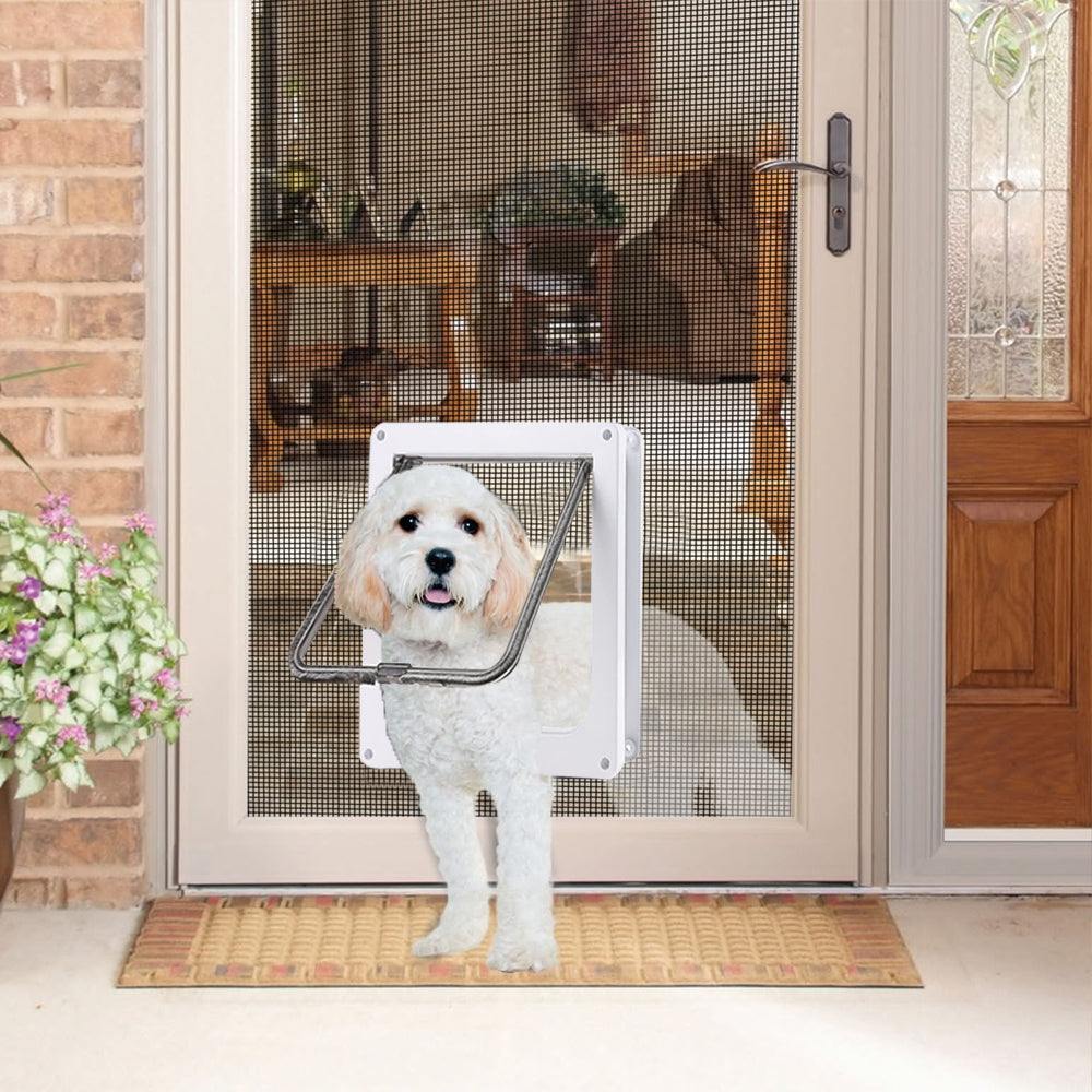 Pet Dog Cat Flap Door with 4 Way Lock