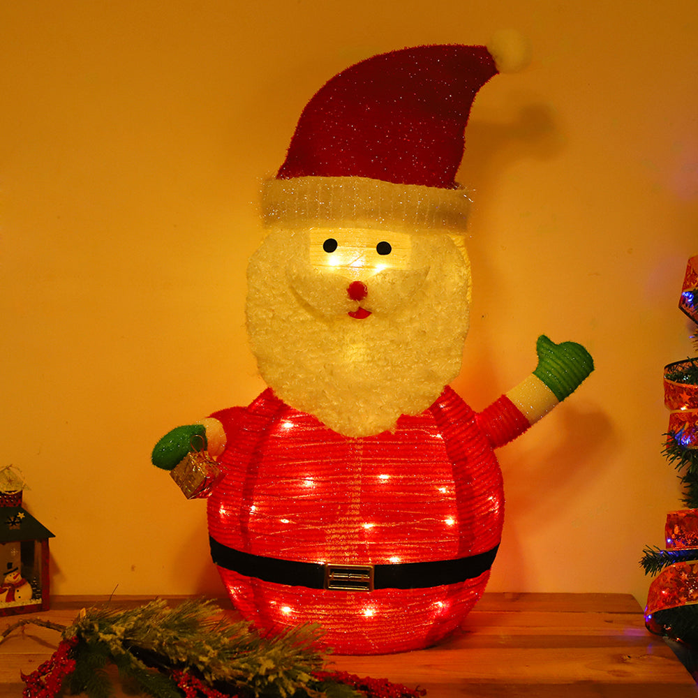 Christmas Yard Sign with Stakes Light Up Yard Sign Indoor Outdoor Decor-Santa