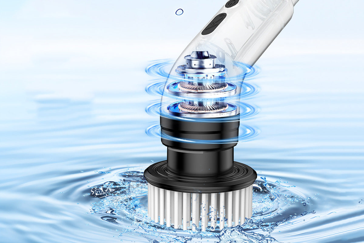 Electric Spin Scrubber with 9 Replaceable Brush Heads Cordless Bathroom Scrubber for Tile Kitchen