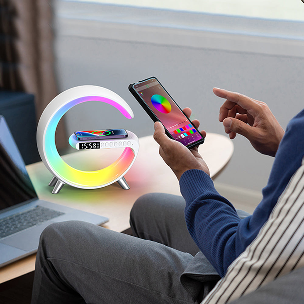 USB Wireless Charger Atmosphere Lamp App Control Night Light Lamp