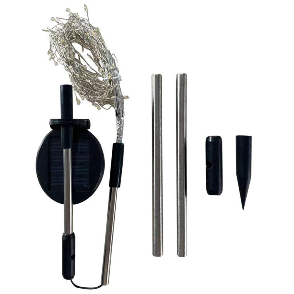 100/200LEDs Solar Firecracker Fireworks Light Outdoor Garden Stake Light