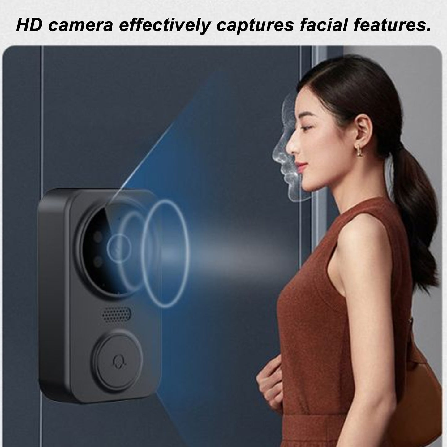 Wireless WiFi 1080P Video Doorbell Camera with Monitor 2 Way Audio Infrared Night Vision 2.4GHz 120 Degree Lens