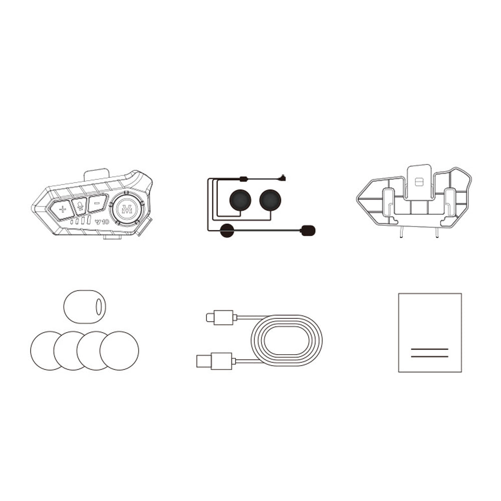 Motorcycle Wireless Bluetooth Helmet Headset Call Motorbike Headphone