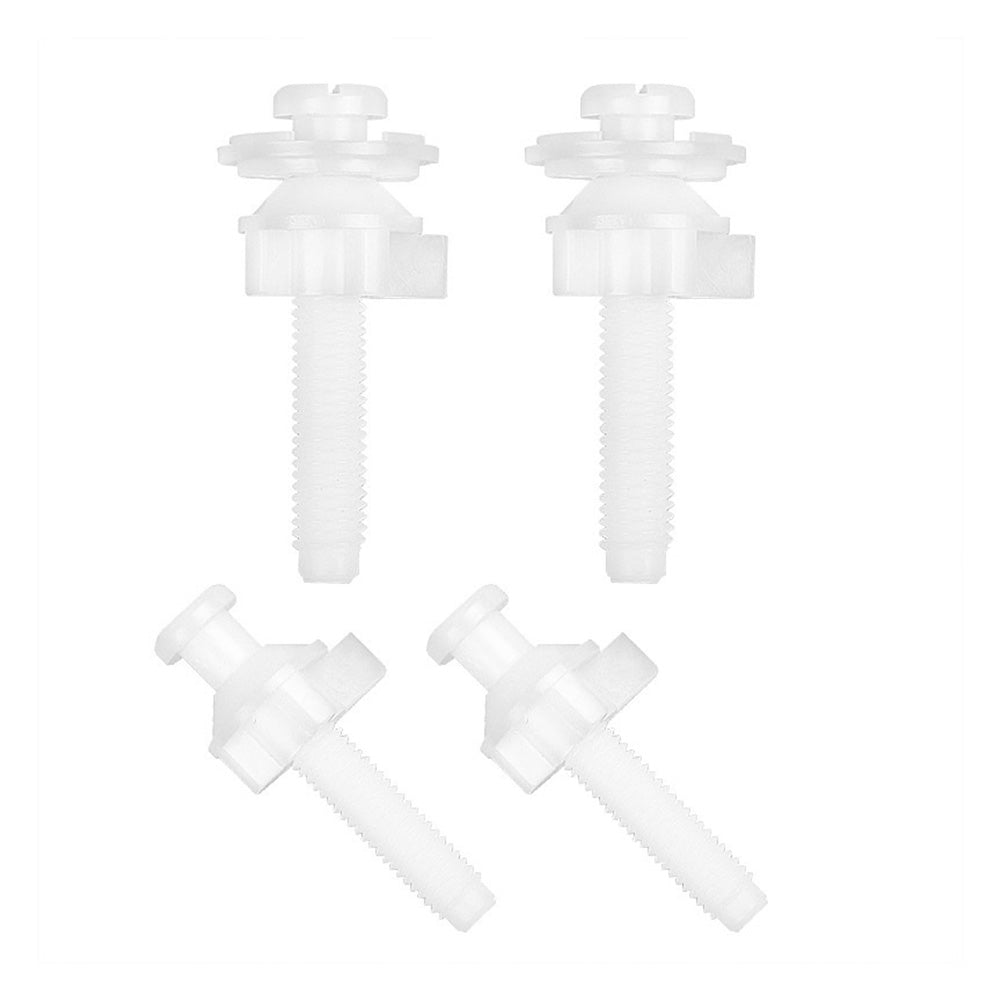 Plastic Toilet Seat Hinge Bolts Fixing Kit with Nuts and Washers Replacement