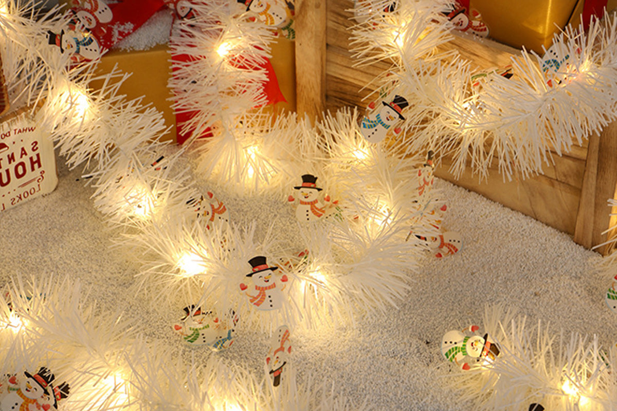 5M Christmas LED Garland with 50 Warm White Lights for Indoor Outdoor Tree Decoration