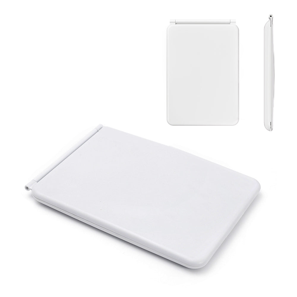 USB Rechargeable Folding Lighted Makeup Mirror with 3 Colors Light Modes