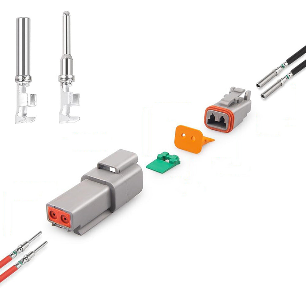 10 Kit 2 Pin Connectors for DT Deutsch Water-resistant Automotive Electrical Connector for Car