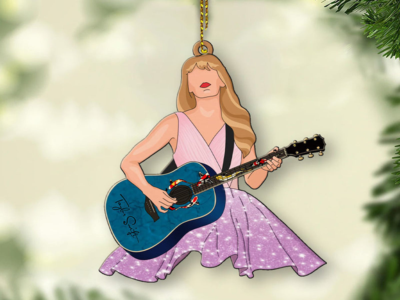 2Pcs Taylor Swift Inspired Pendant Christmas Tree Decorations