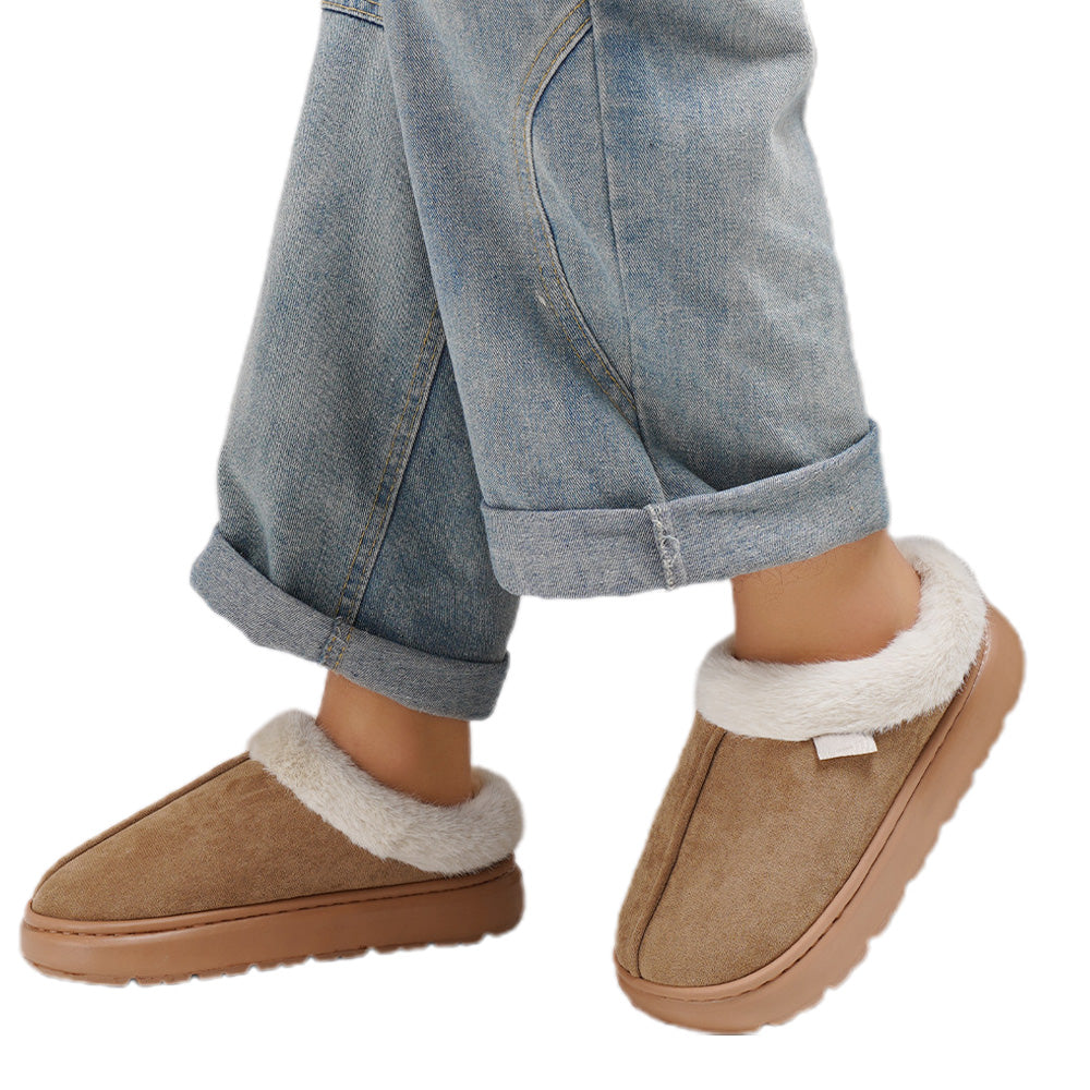 Winter Warm Slipper Indoor Slip On Shoes with Anti-Slip EVA Sole for Men and Women