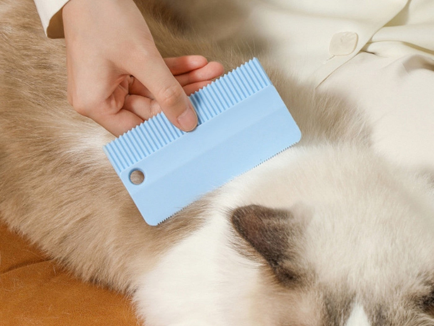2 X 2-in-1 Pet Hair Removal Tool Dog Cat Shedding Brush Couch Carpet Hair Remover