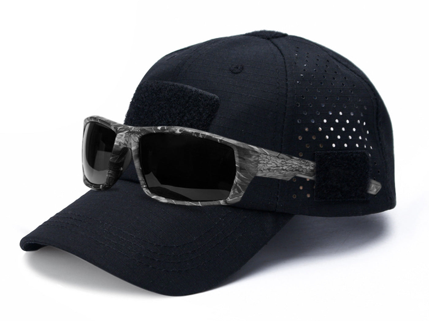 Baseball Cap Adjustable Size Golf Dad Hat with Glasses Holder