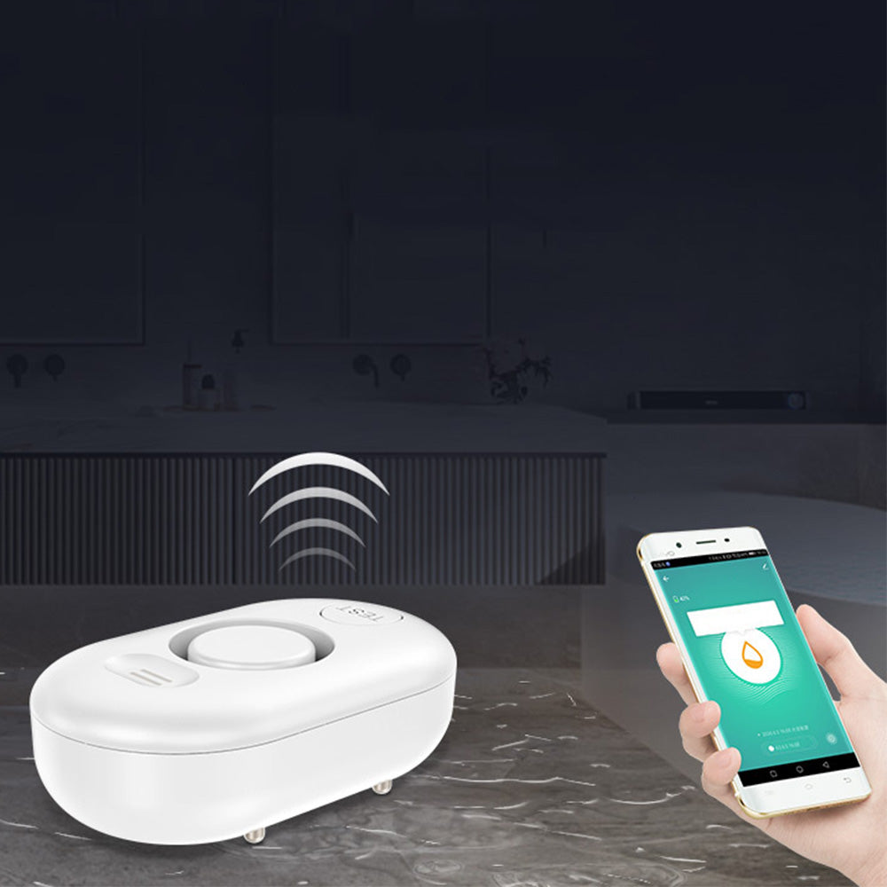 WiFi Water Leak Detector with APP Push 100dB Water Sensor Alarm Leak Detector for Home
