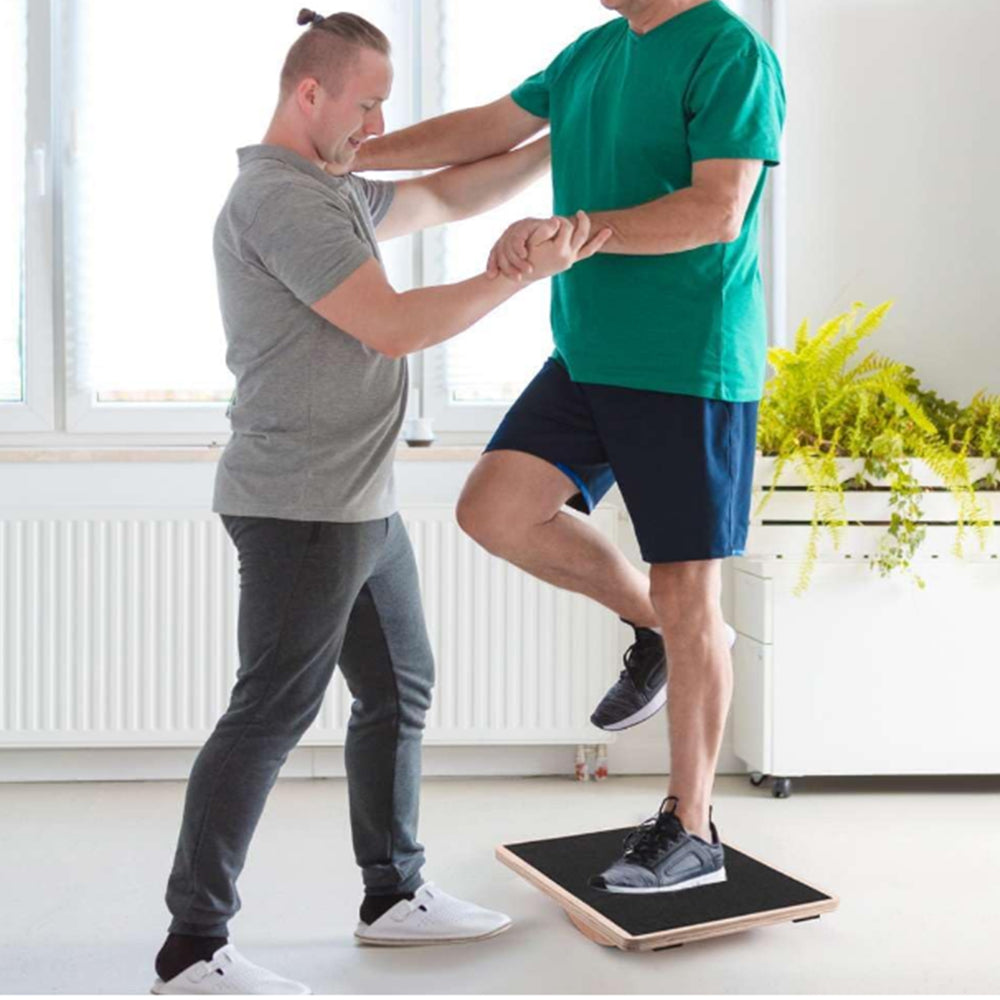 Wooden Professional Balance Board For Fitness Wobble Yoga Pilate Support Max 159KG