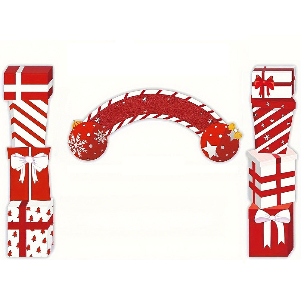 Merry Christmas Hanging Banner Porch Sign Xmas Banner Christmas Door Cover