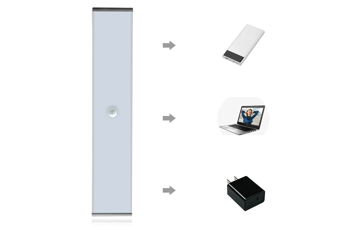 Under Cabinet Lights with Charging Station Motion Sensor Light for Cabinets Bookshelf