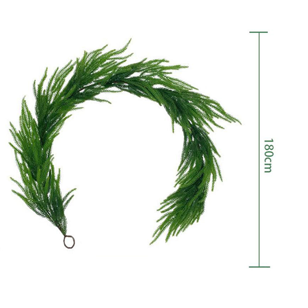 Christmas Norfolk Pine Garland Greenery Garland for Home Decor Fireplace