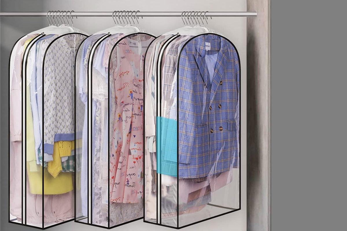 All Clear Garment Bags Hanging Clothes Waterproof for Suit Shirts Coats Dresses