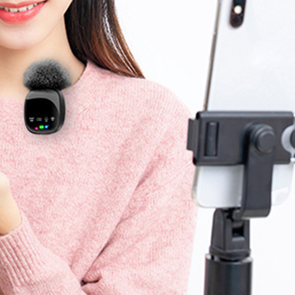 Wireless Lavalier Microphone for iPhone Android Camera Recording Live Streaming YouTube TikTok