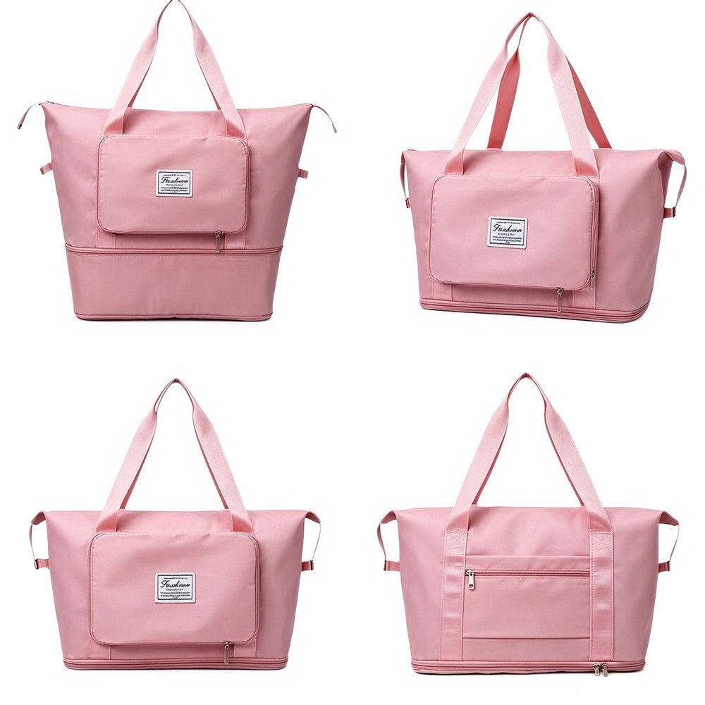 Expandable Travel Duffel Storage Bag for Short Trips and Gym
