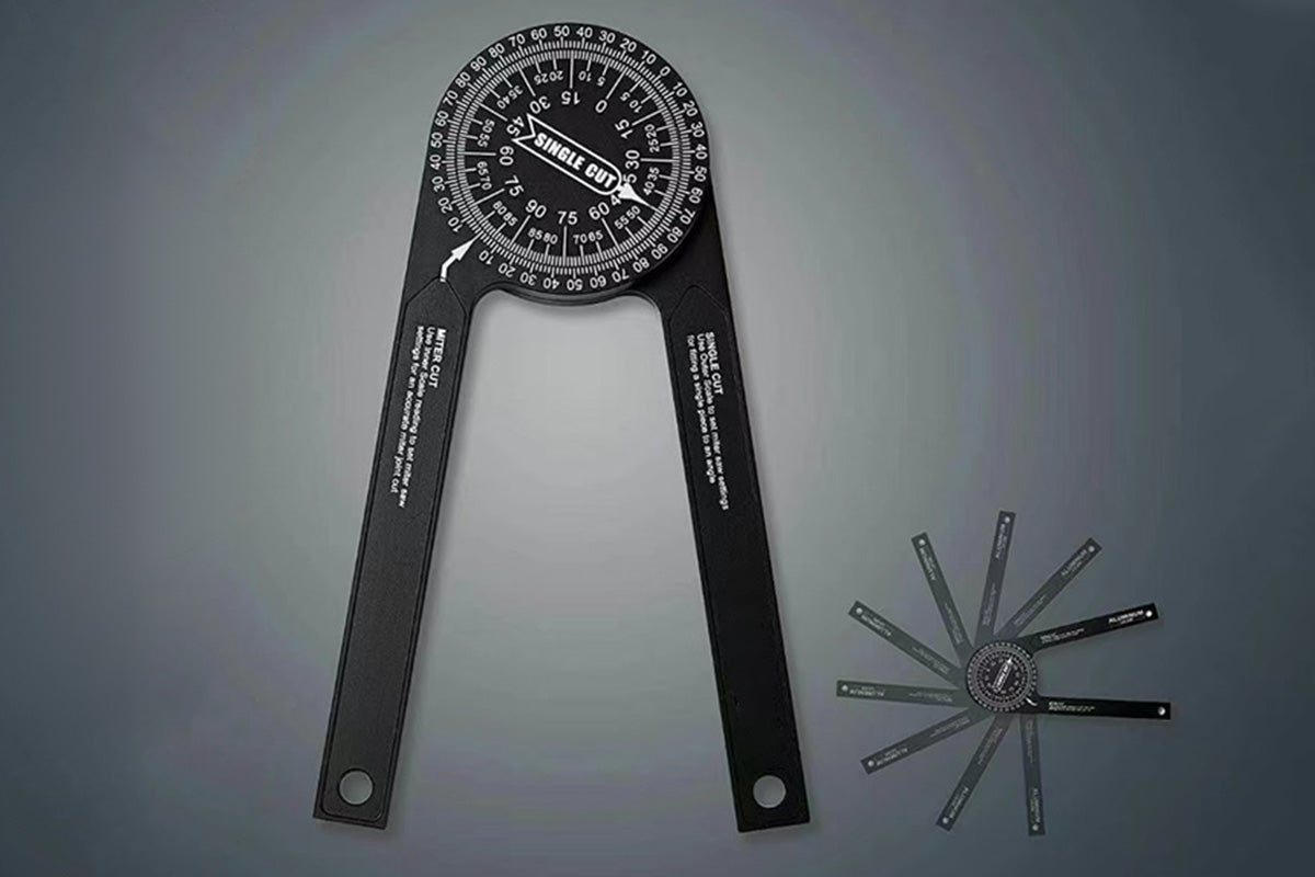7.28 Inch Aluminum Miter Saw Protractor Angle Finder with Precision Laser Scale