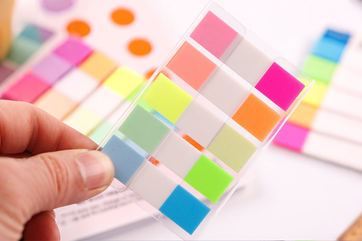 Colored Sticky Index Tabs Page Markers for Books Binders and Notebooks