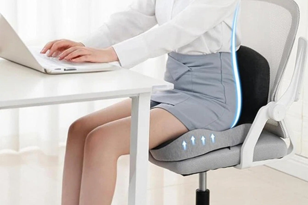 1 Piece Memory Foam Seat Cushion Ergonomic Back Support