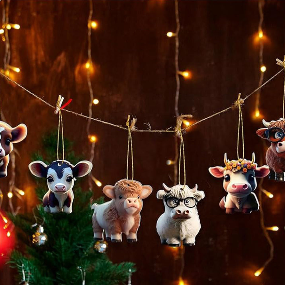 Christmas 24 Days Calendar Blind Box Collectible Christmas Funny Dog/Cow Set
