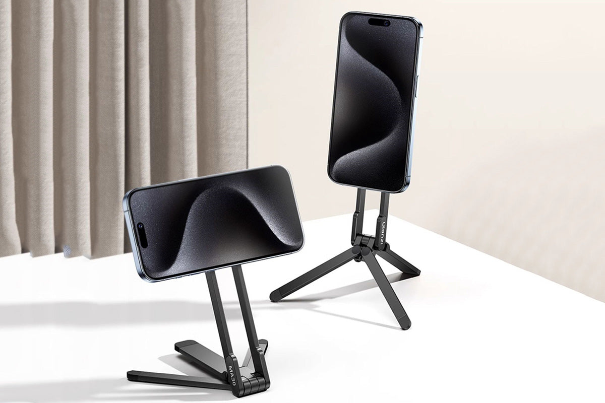 MagSafe Compatible Phone Stand with Spring Clip Foldable Tripod