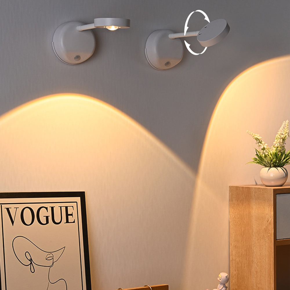 Wireless LED Sensor Wall Sconce USB Rechargeable Night Light