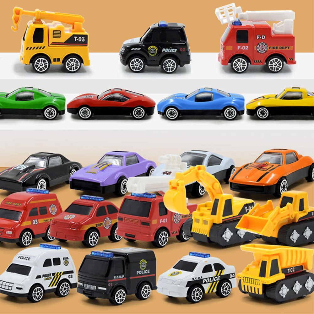 24 Days Christmas Countdown Calendar with Pull-Back Cars Vehicles Holiday Gift
