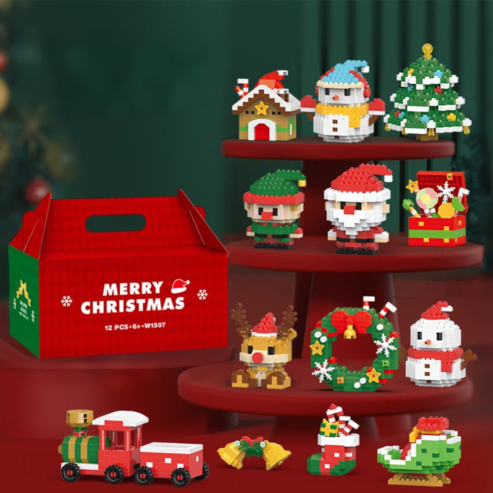 Christmas Tree Ornaments Building Blocks Christmas Santa Nutcracker Xmas Ornament