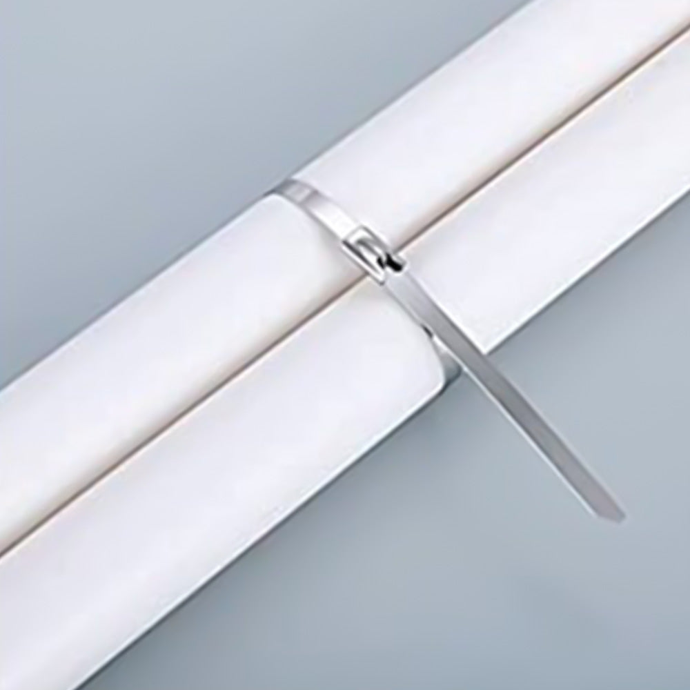 100Pcs 304 Stainless Steel Self-Locking Cable Ties 0.46 cm Wide 15 or 30 cm