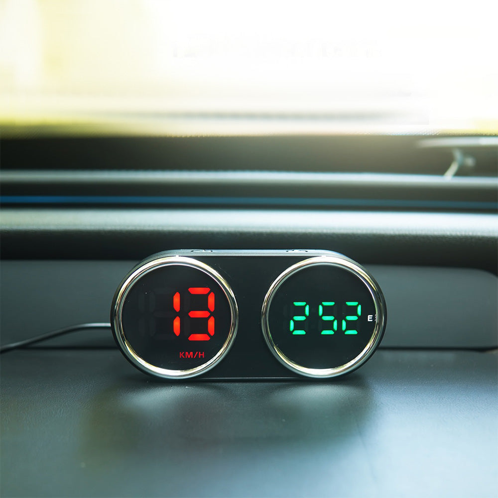 Car HUD Head Up Display Supports KMH MPH Time Direction Display Digital Car Speedometer for Cars Trucks