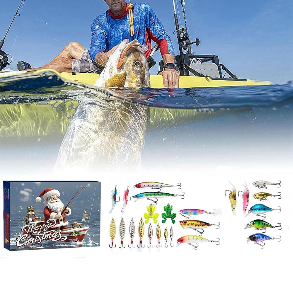 Fishing Christmas Xmas Advent Calendar Fishing Lures Set for Fishing Lover