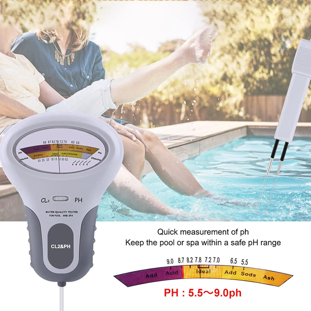 Level Monitor Meter Chlorine Digital PH Swimming Pool Kit Water Quality Tester