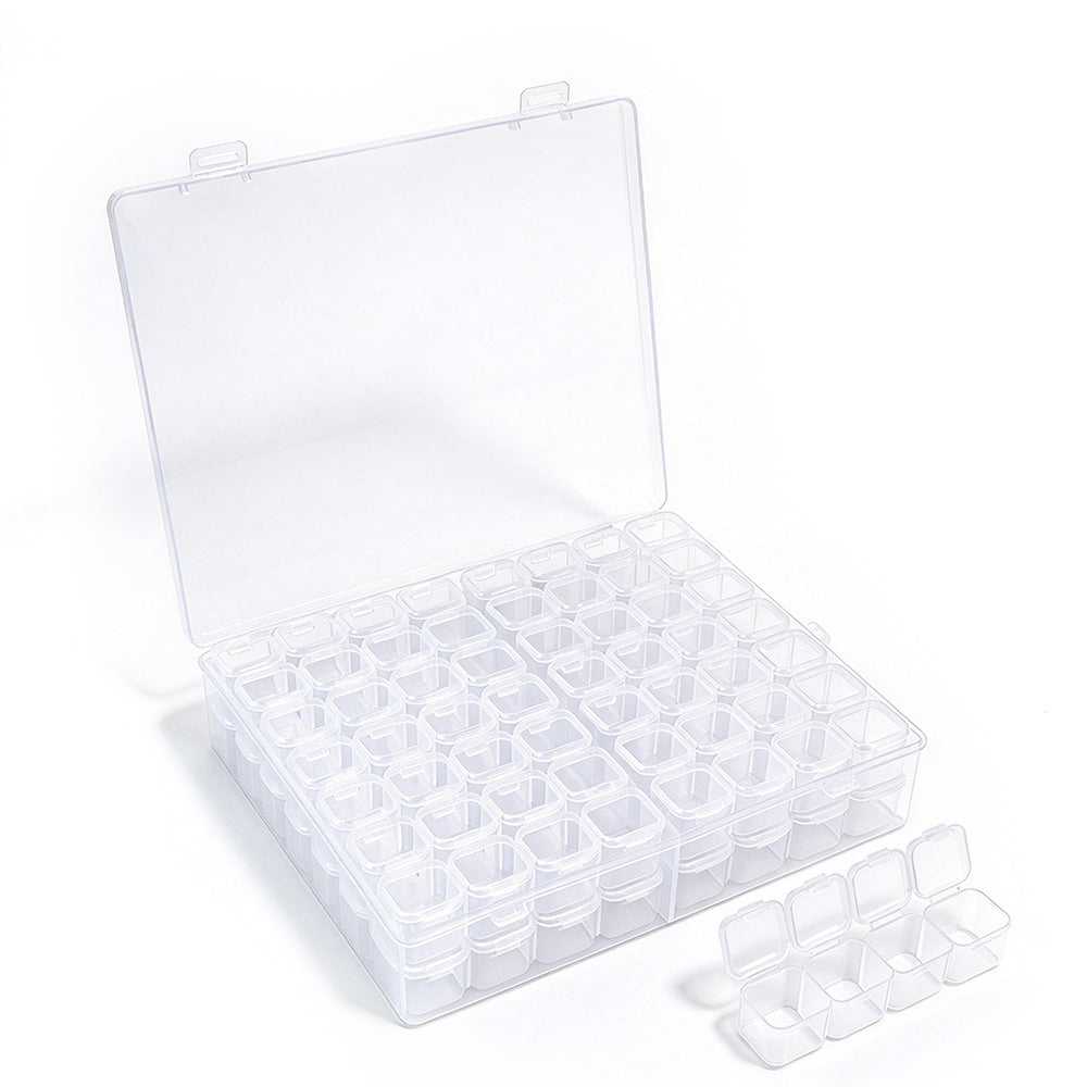 Grid Plastic Jewelry and Bead Storage Organizer Box for Crafts