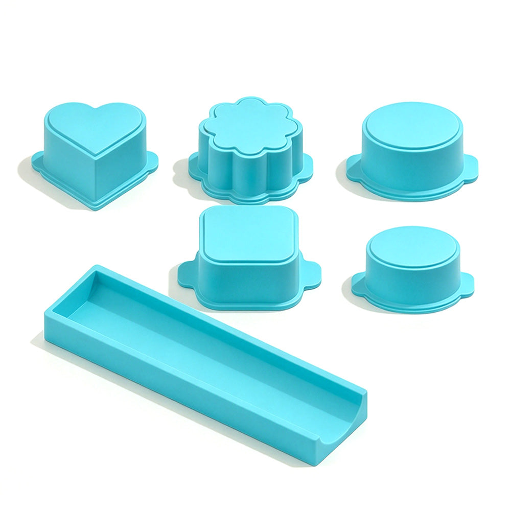 Cake Pop Mold Set with Tray and 5 Heart Square Cloud Oval Round Molds