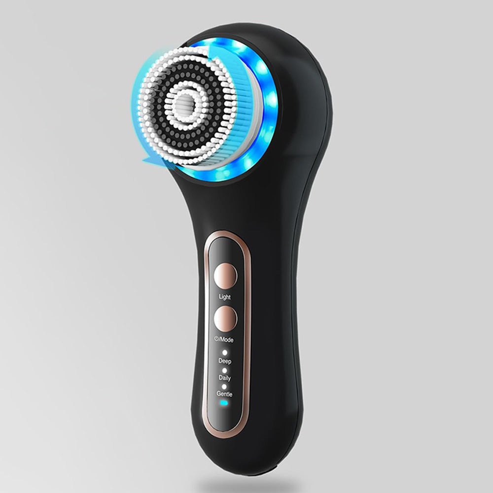Face Scrubber Exfoliator Rechargeable Facial Cleansing Brush Rotating Cleanser for Exfoliating