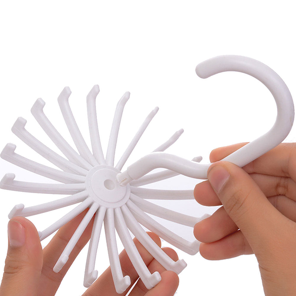 2Pcs 360-Degree Rotatable Hook Hanger Organizers Hanging Neck Tie Racks