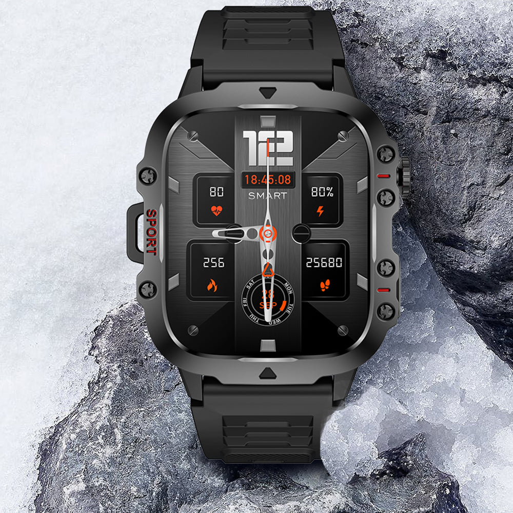 1.96-Inch Smart Watch with Heart Rate Monitor Voice Assistant and 100+ Sports Modes