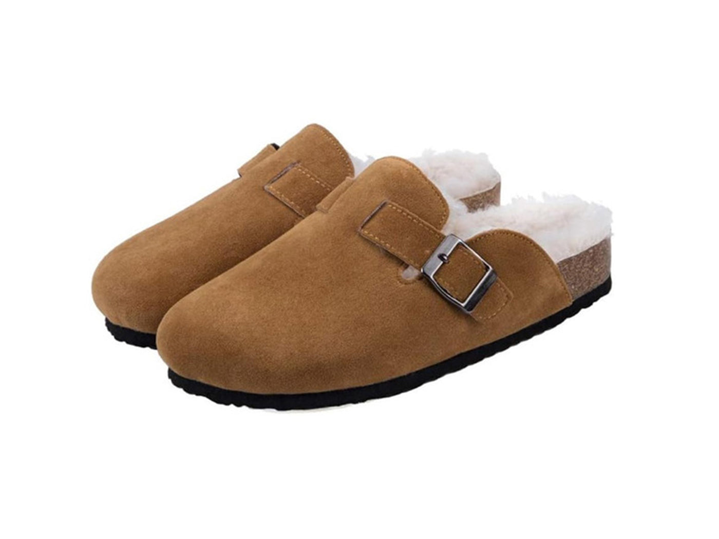 Faux Fur Shearling Birkenstock Inspired Mules