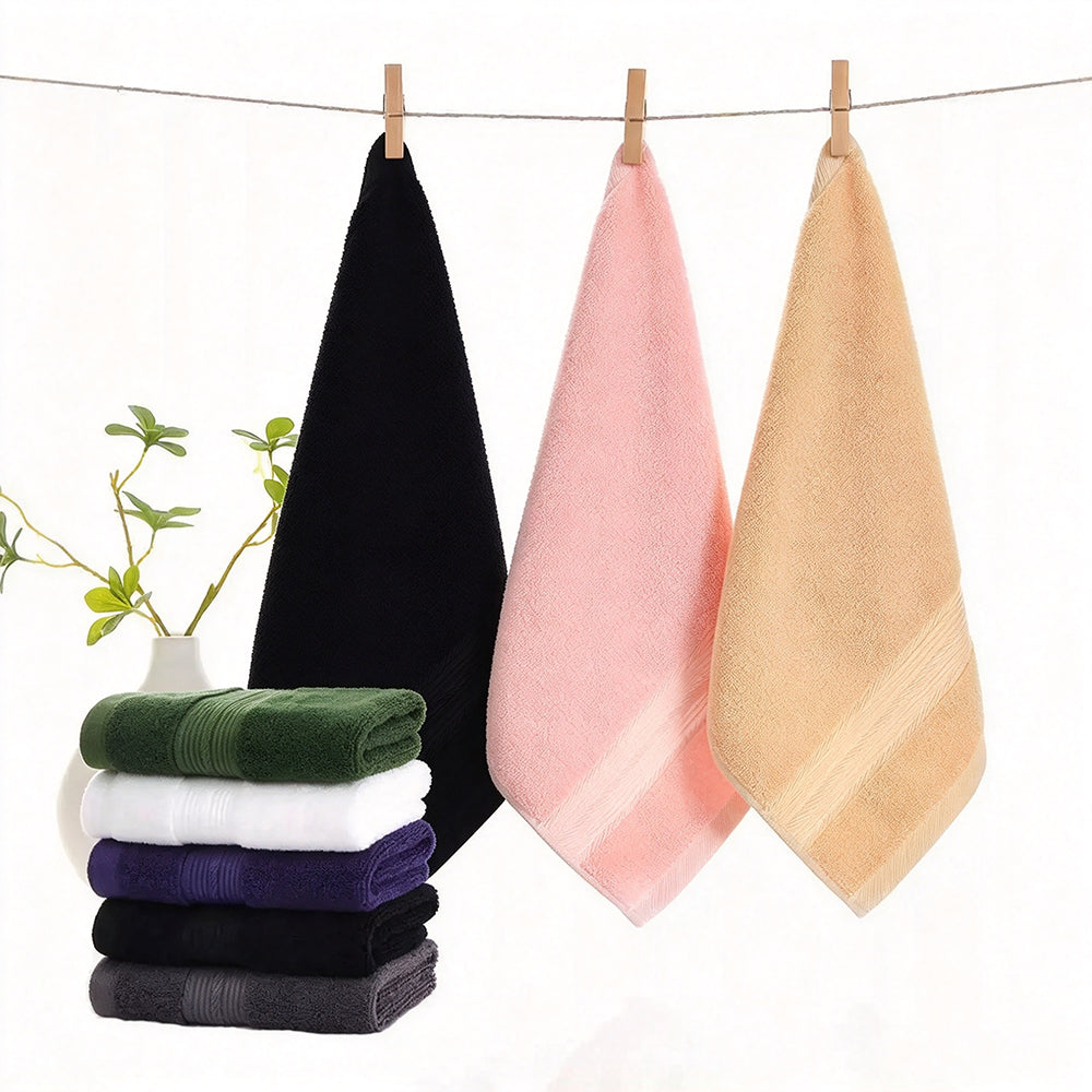 3 Piece Cotton Bath Towel Hand Towel and Washcloth Set